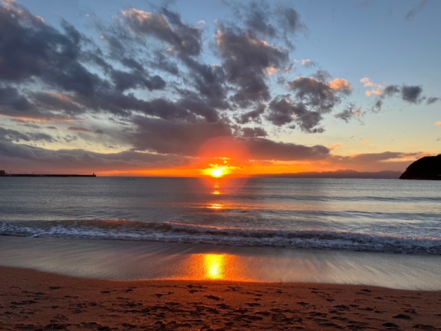 逗子海岸の夕焼け